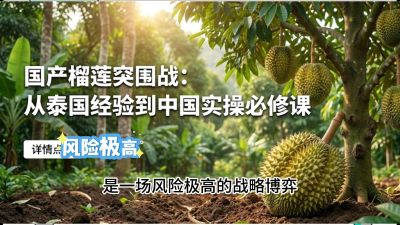 第一节：榴莲突围战：选址决策指南，告别赌运气，用硬指标圈定&ldquo;优生，课程：《国产榴莲突围战：从泰国经验到中国实操的8堂必修课（高阶实战版）》
