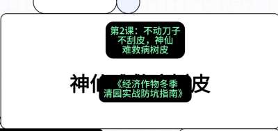 第2节：【物理手段】不动刀子不刮皮，神仙难救病树皮，课程：《经济作物冬季清园&middot;实战防坑指南》#识农AI
