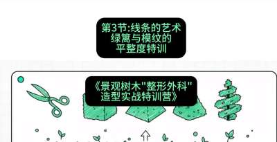 第03节：线条的艺术&mdash;&mdash;绿篱与模纹的平整度特训，课程：《景观树木&ldquo;整形外科&rdquo;造型实战特训营》#识农AI