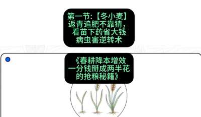 第一节：【冬小麦】返青追肥不靠猜，看苗下药省大钱